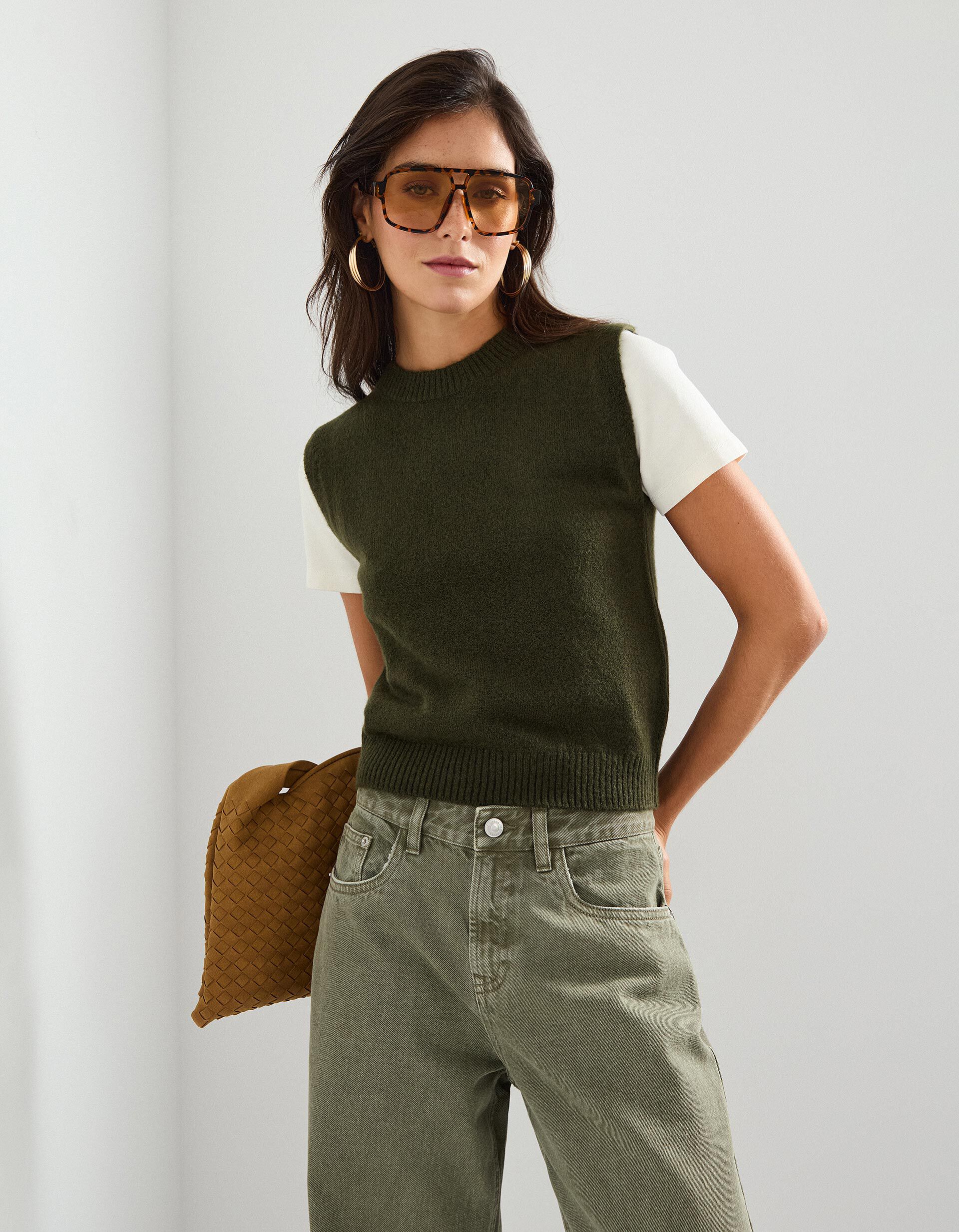 Comprar Online Colete de Malha, Mulher, Verde