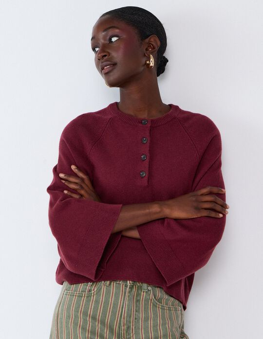 Comprar Online Camisola De Malha, Mulher, Vermelho Escuro 