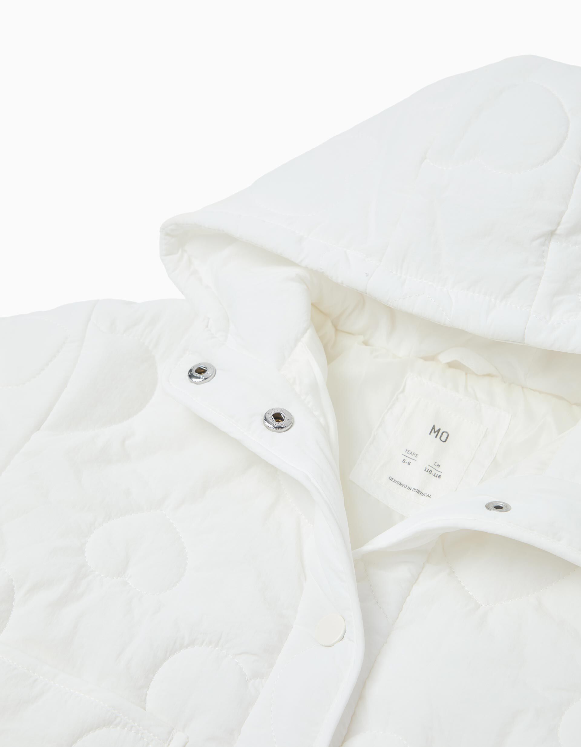 Comprar Online Casaco Acolchoado com Capuz, Menina, Branco