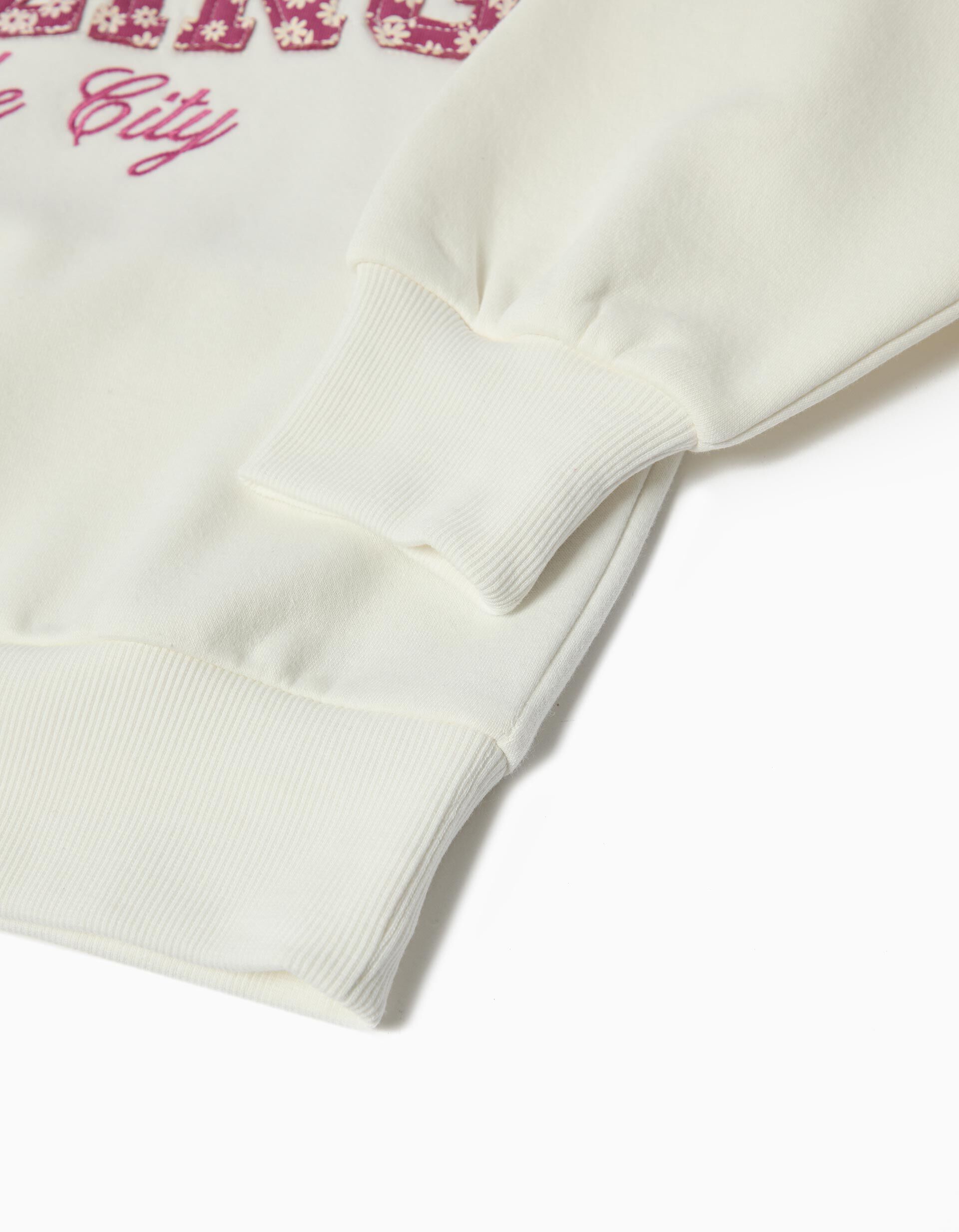 Comprar Online Sweatshirt de Felpa, Menina, Branco 