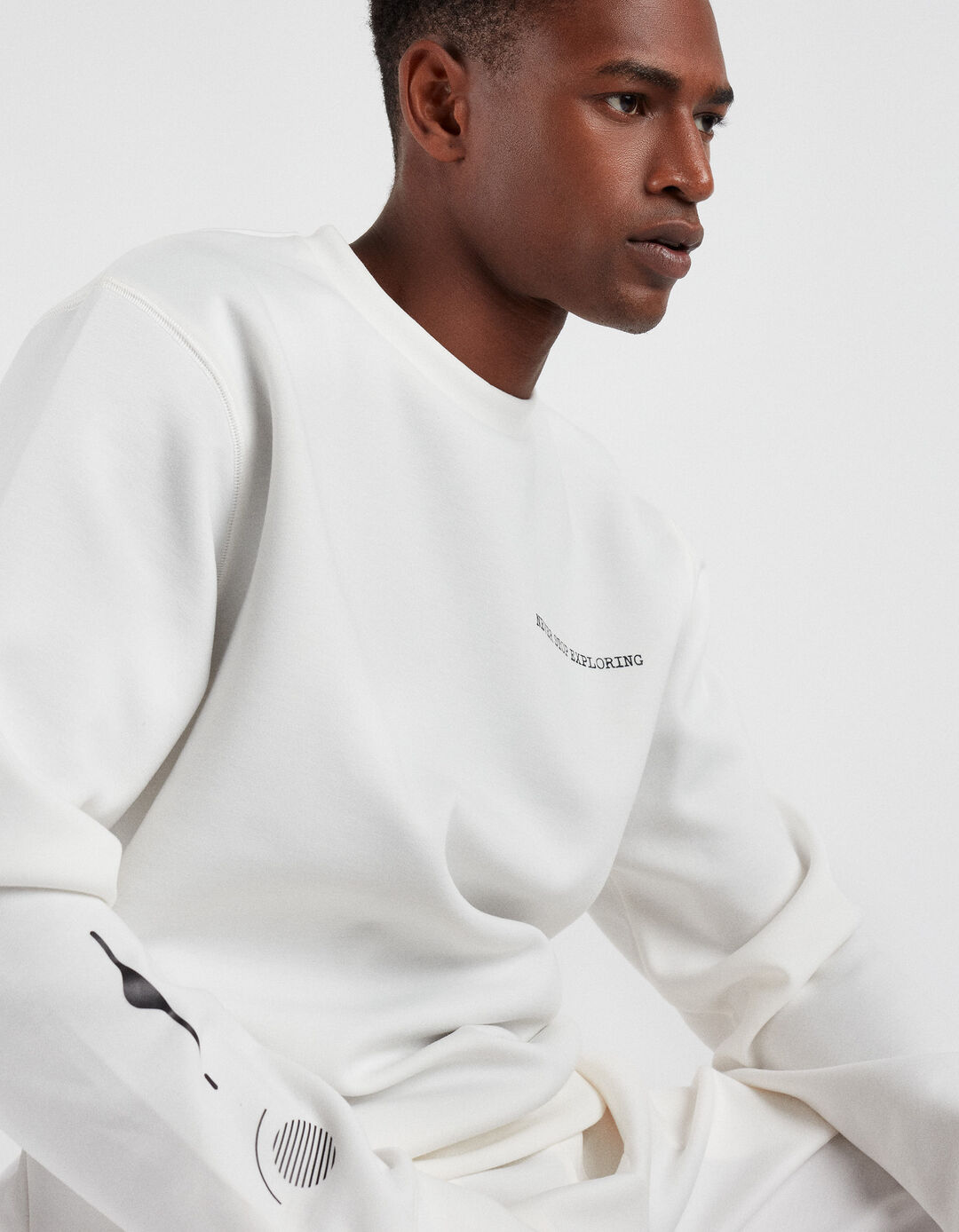 Sweatshirt, Man, White