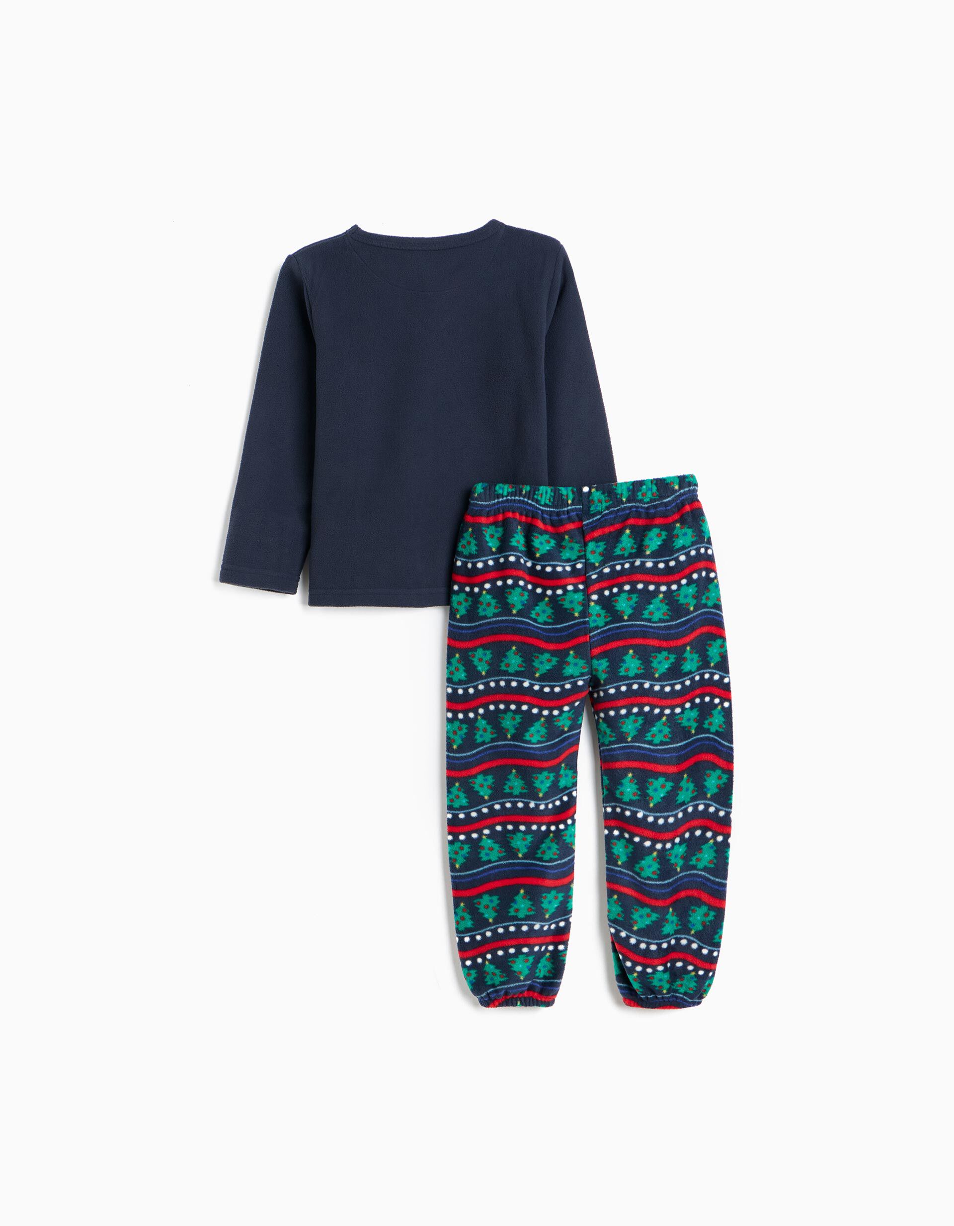 Comprar Online Pijama Polar De Natal, Beb&eacute;, Azul Escuro