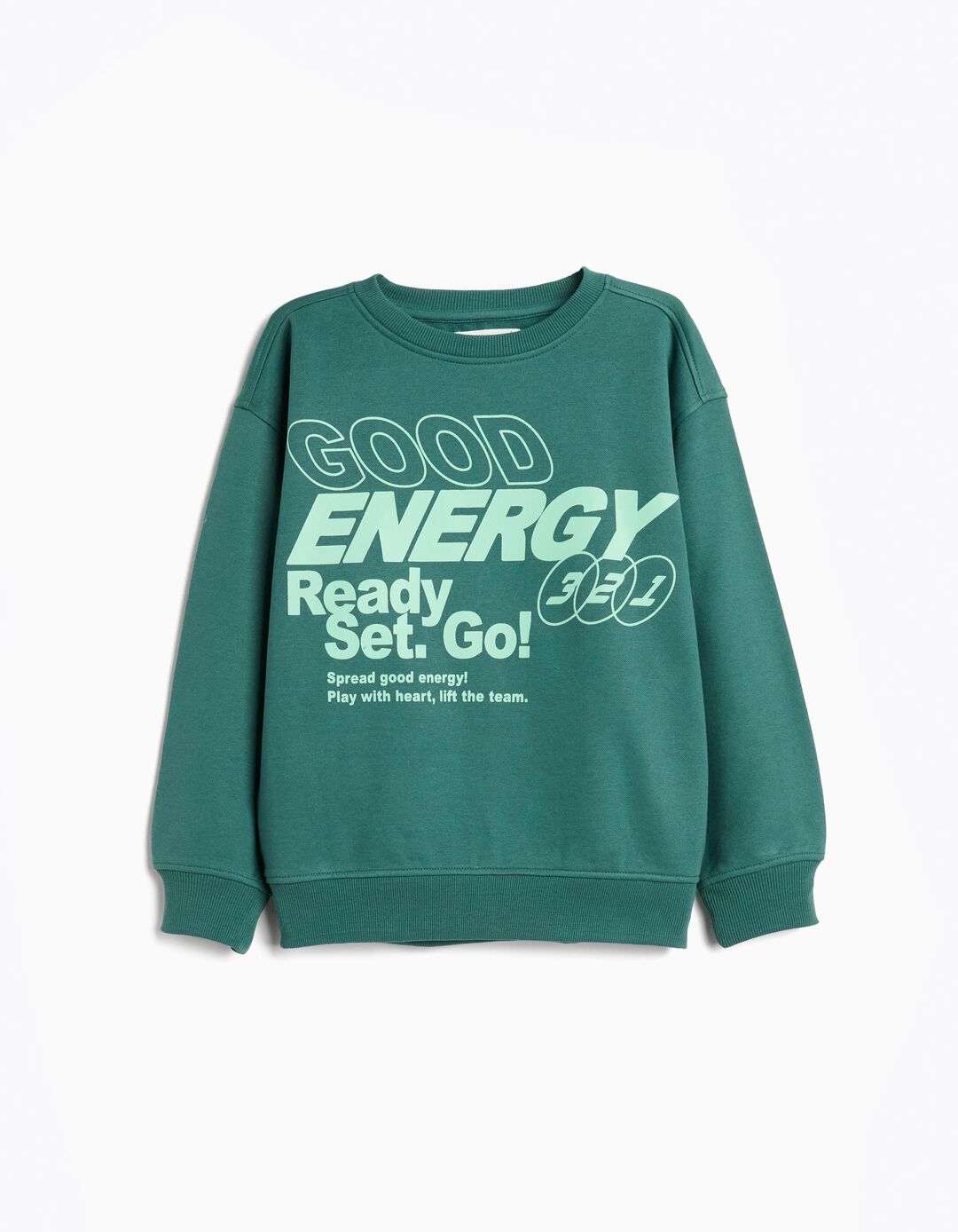 Sweatshirt de Felpa, Menino, Verde Escuro