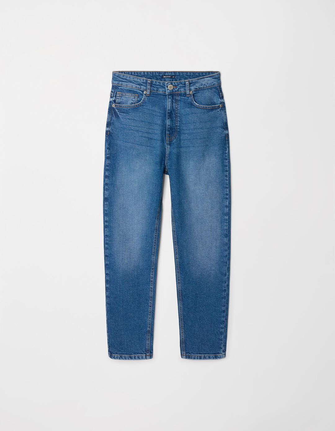 Calças de Ganga 'Tapered Mom Fit', Mulher, Azul
