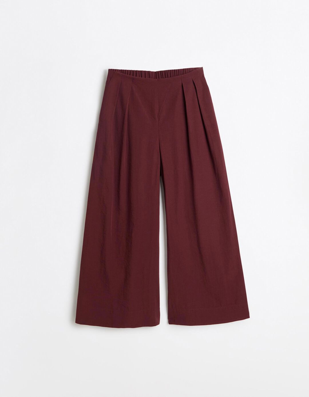 Cal&ccedil;as Wide Leg, Mulher, Vermelho Escuro