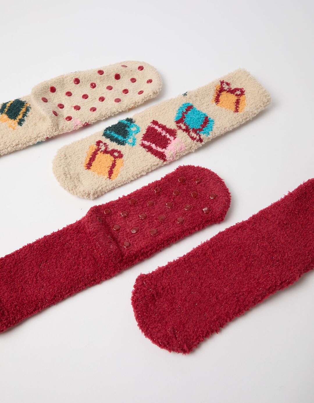 Pack 2 Pares De Meias Natal, Mulher, Cru