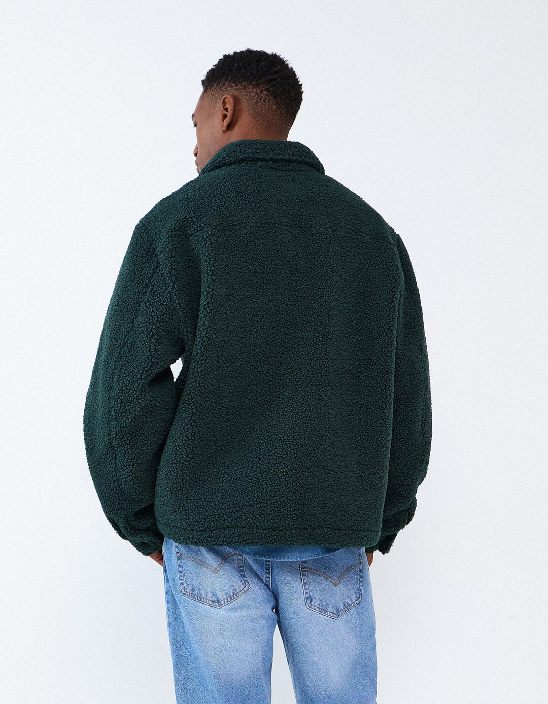 Sobrecamisa Sherpa, Homem, Verde Escuro