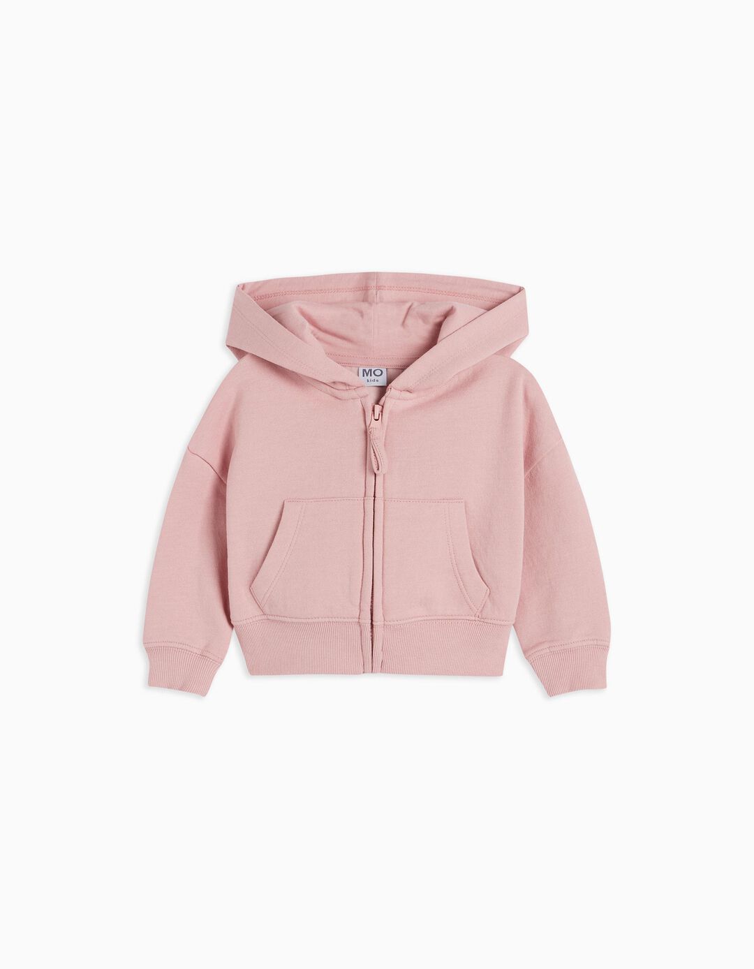 Hooded Fleece Jacket, Baby Girls, Light Pink