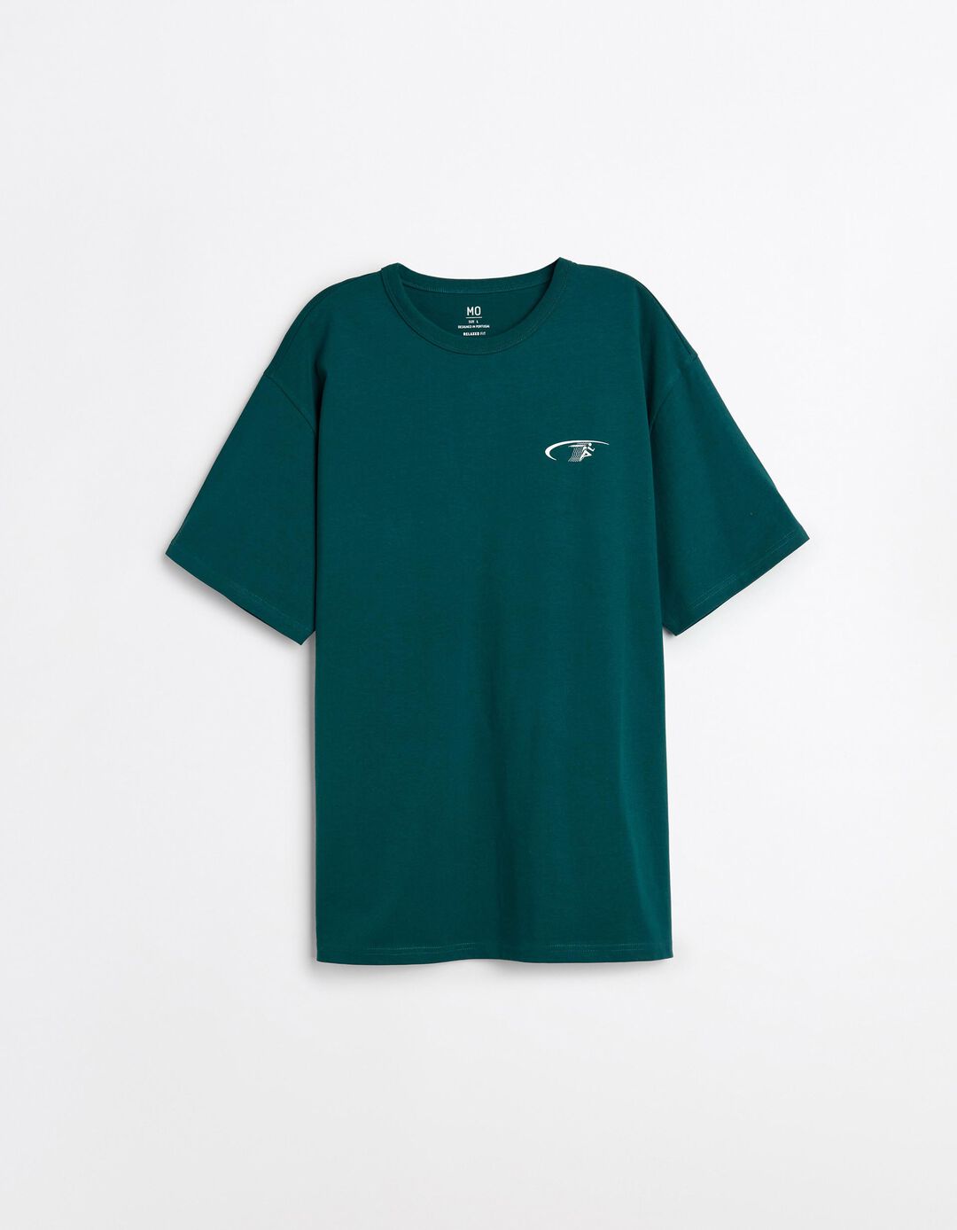 T-shirt Heavy Jersey Estampada, Homem, Verde Escuro