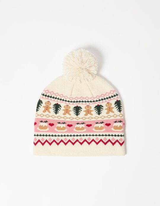 Comprar Online Gorro de Natal, Mulher, Bege Claro