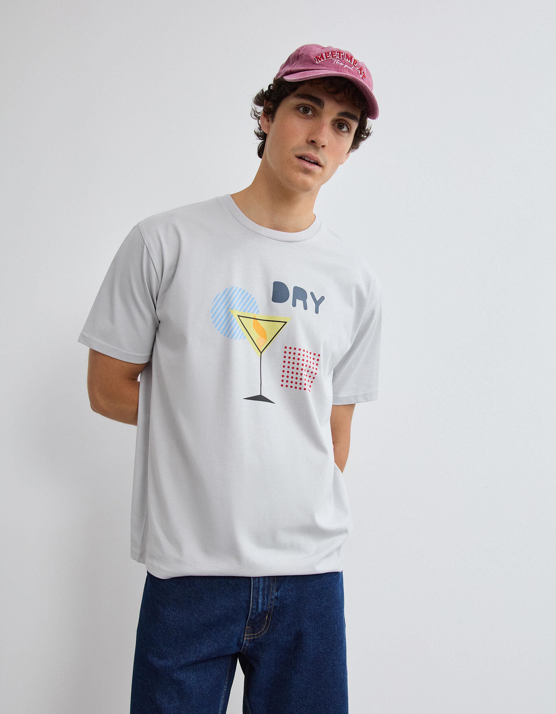 Comprar Online T-shirt Jersey Estampada, Homem, Azul