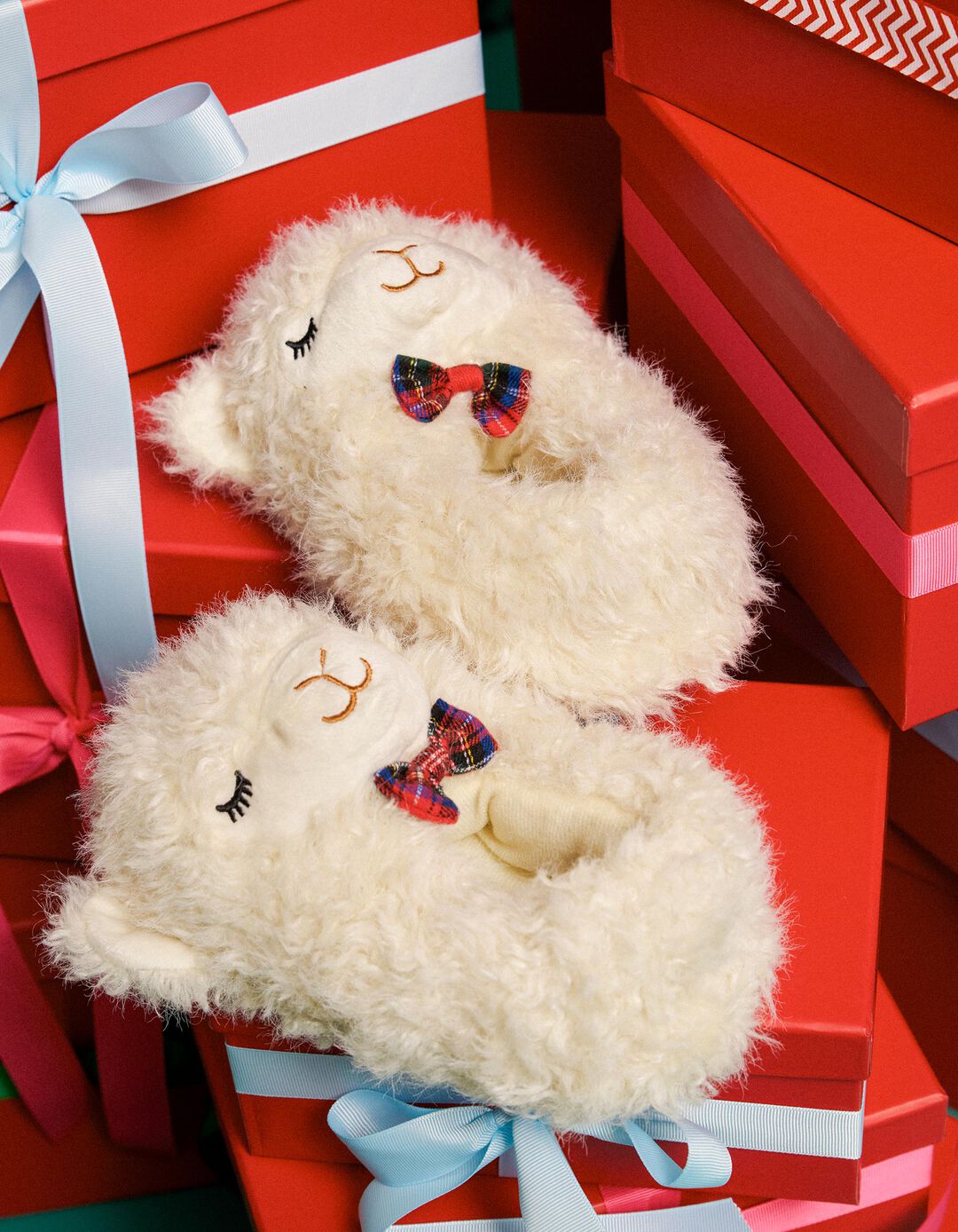 Pantufas Lama, Menina, Branco