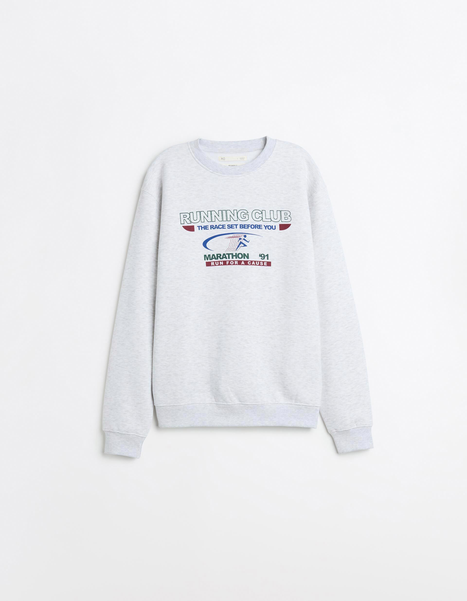 Comprar Online Sweatshirt Estampado, Homem, Cinzento Claro