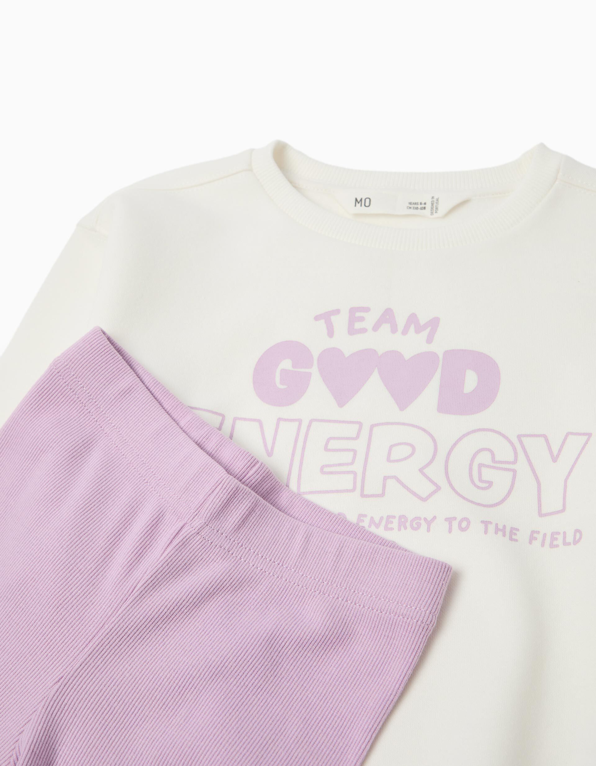 Comprar Online Conjunto Sweatshirt e Leggings, Menina, Branco