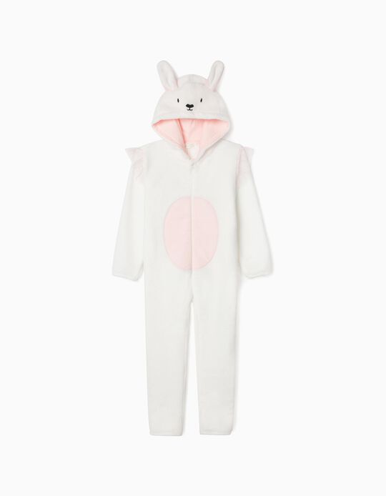 Onesie for Girls 'Bunny', White/Pink