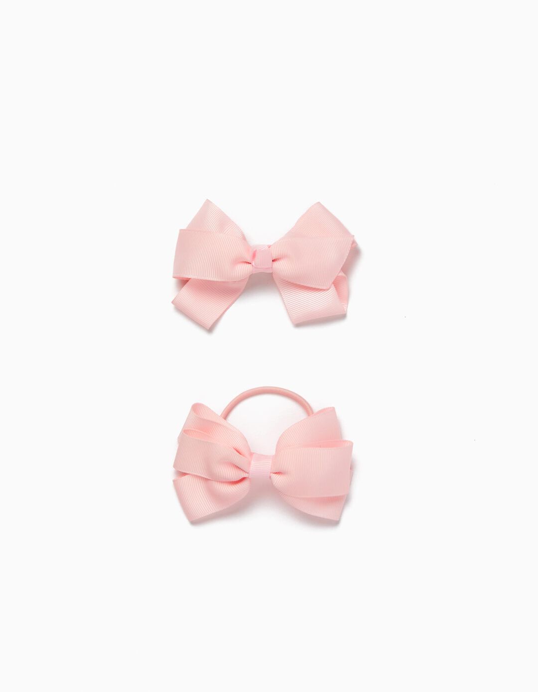 Hair slide + Bobble with Bow for Babies and Girls, Pink