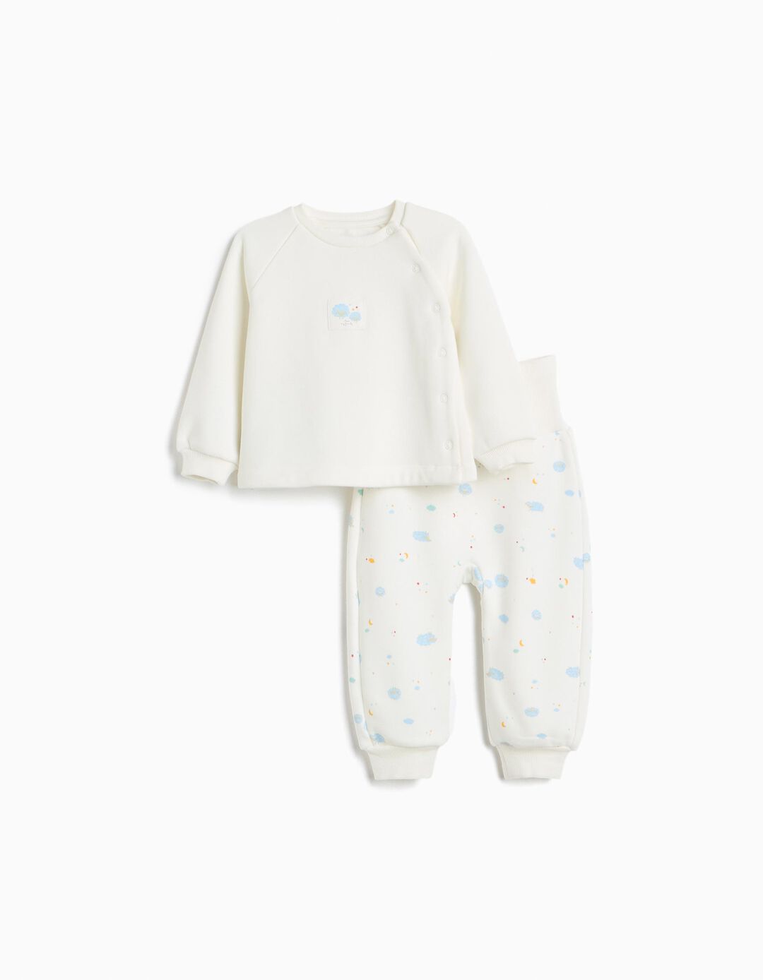 Pijama De Felpa Cardada, Menino, Bege Claro