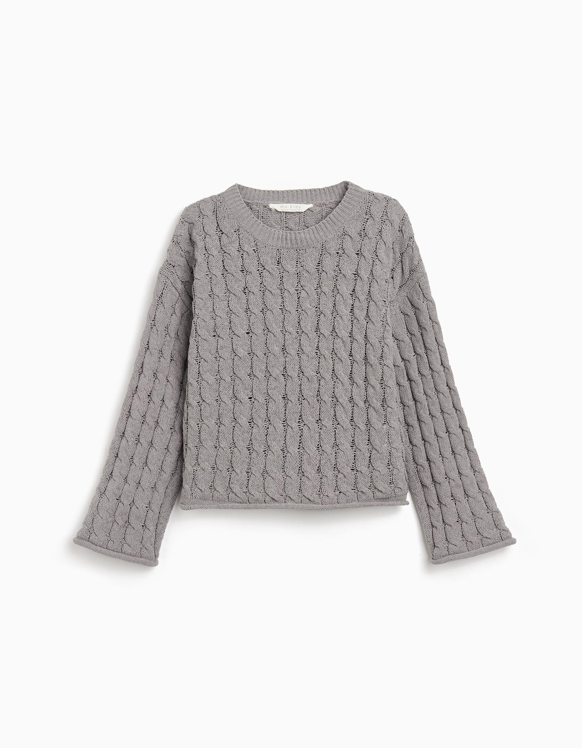 Comprar Online Camisola de Malha, Menina, Cinzento