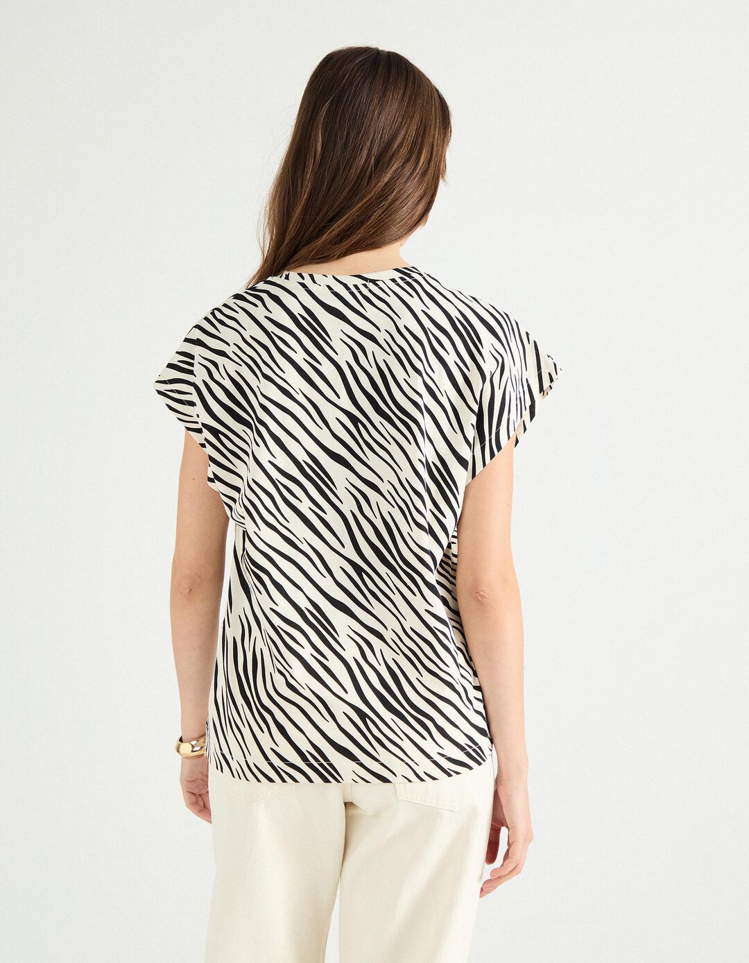 T-shirt Print, Mulher, Preto 