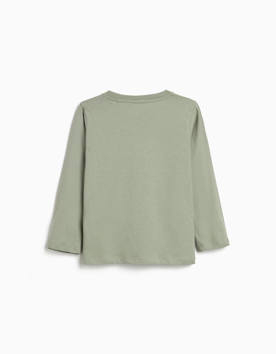 T-shirt de Manga Comprida Estampado, Menina, Verde