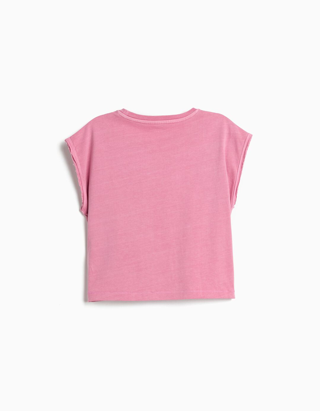 T-shirt Estampada, Menina, Rosa