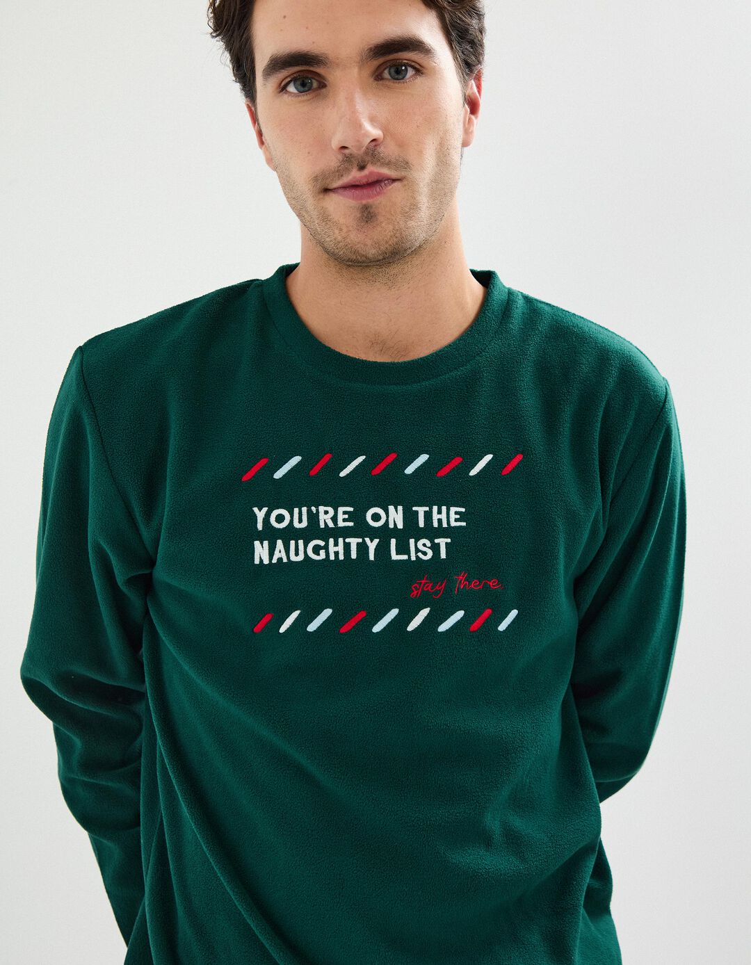 Pijama de Natal, Homem, Verde Escuro