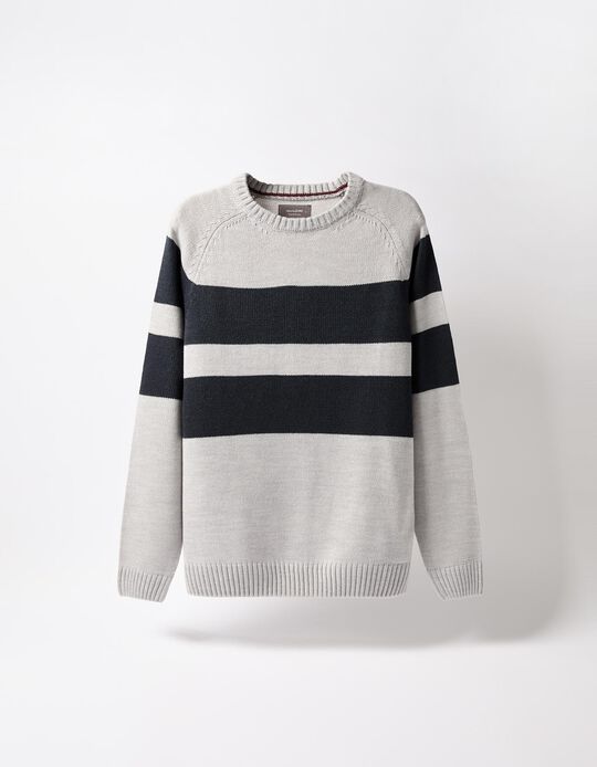 Comprar Online Camisola de Malha, Homem, Cinzento Claro