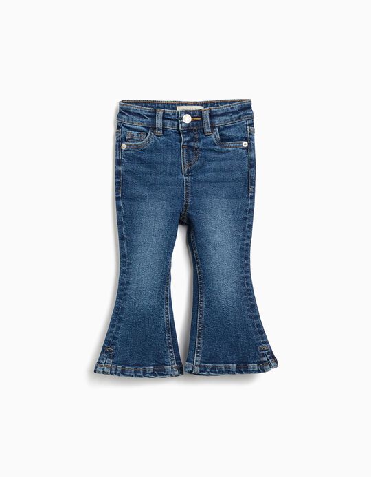 Comprar Online Calças de Ganga Flare, Menina, Azul 