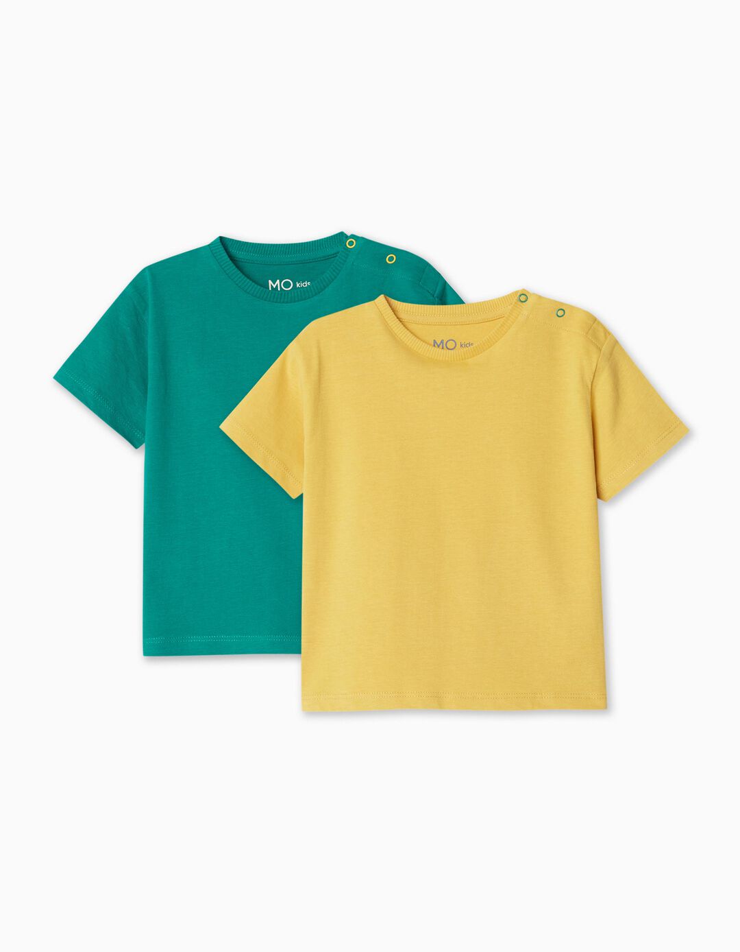 Pack 2 T-shirts Premium, Bebé Menino, Amarelo/Verde