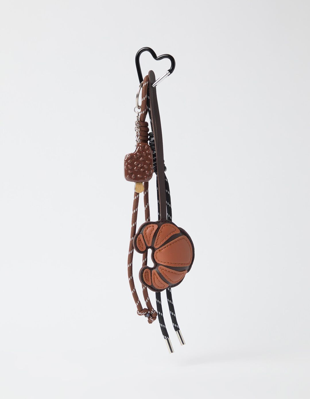 Porta-Chaves Charm Croissant, Castanho