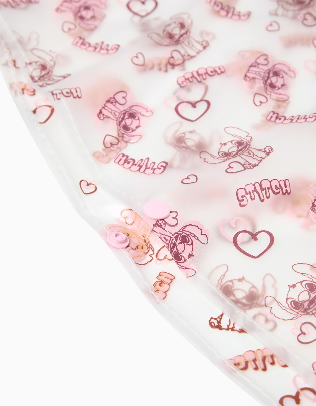 Poncho Impermeável 'Stitch', Menina, Branco