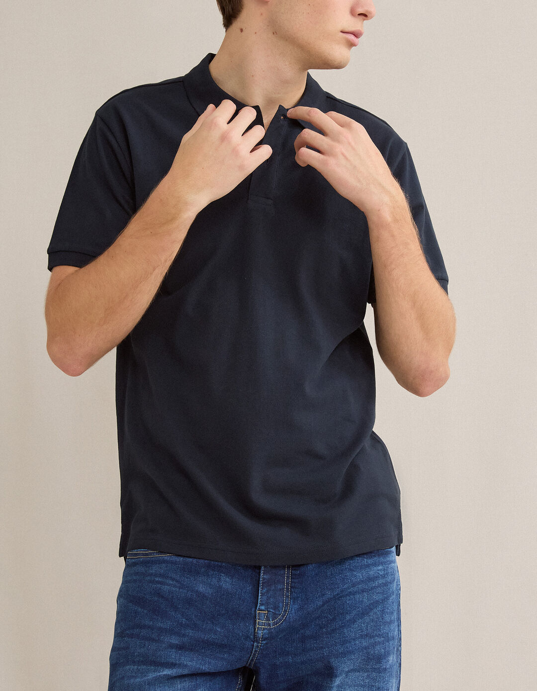 Polo Piquet, Homem, Azul Escuro