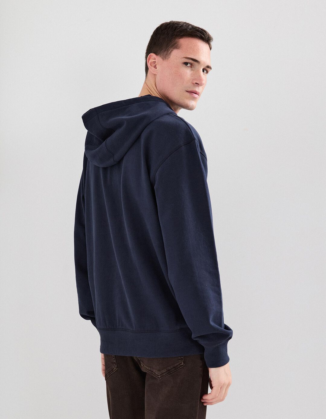 Sweatshirt com Capuz, Homem, Azul Escuro