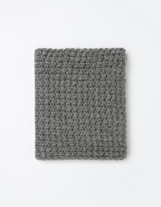 Soft Knitted Snood, Women, Grey
