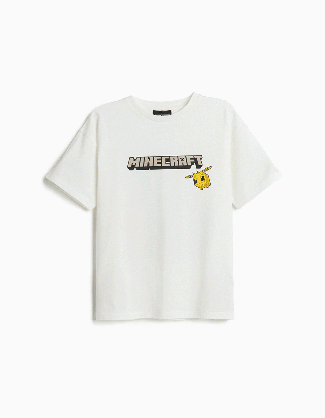 T-shirt Manga Curta 'Minecraft', Menino, Branco