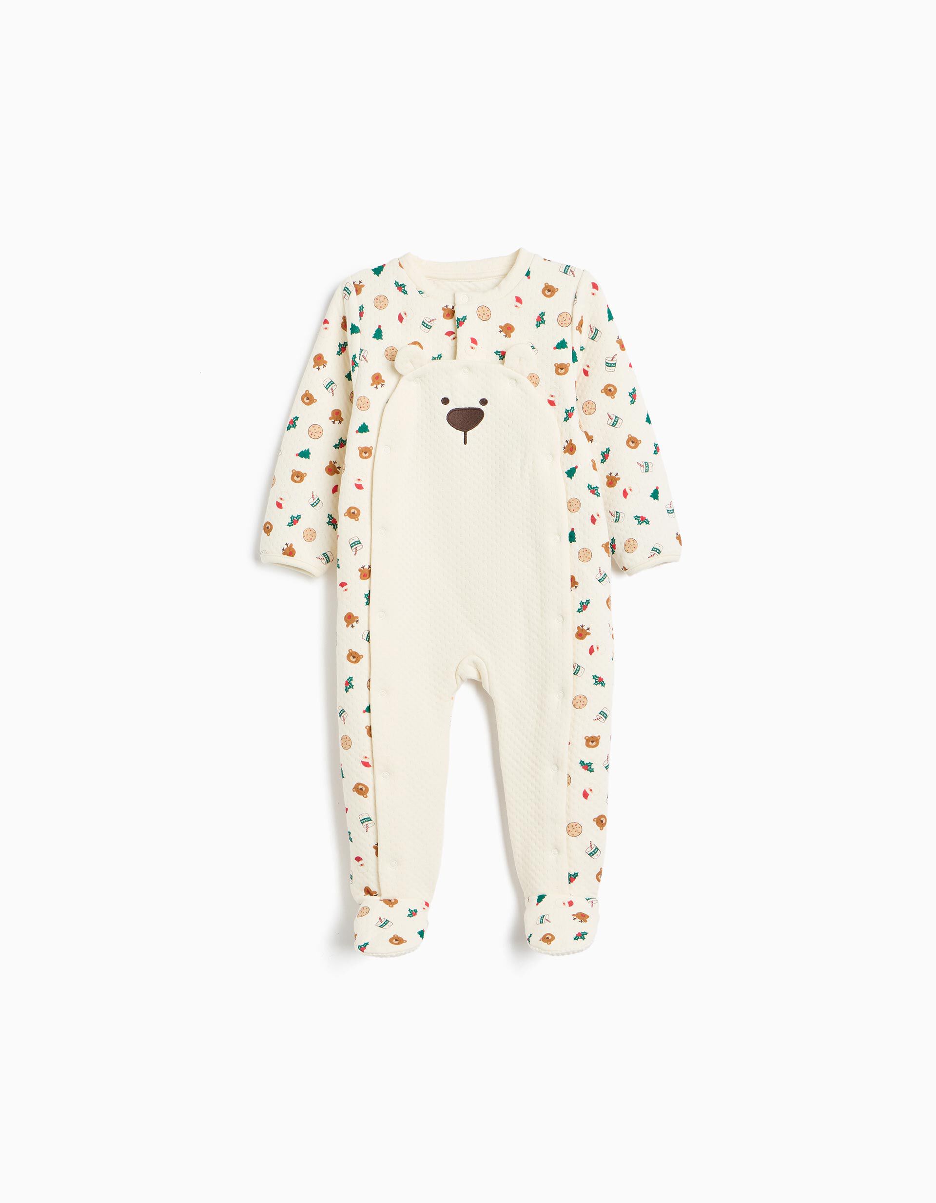 Comprar Online Babygrow Interlock Natal, Menino, Bege Claro