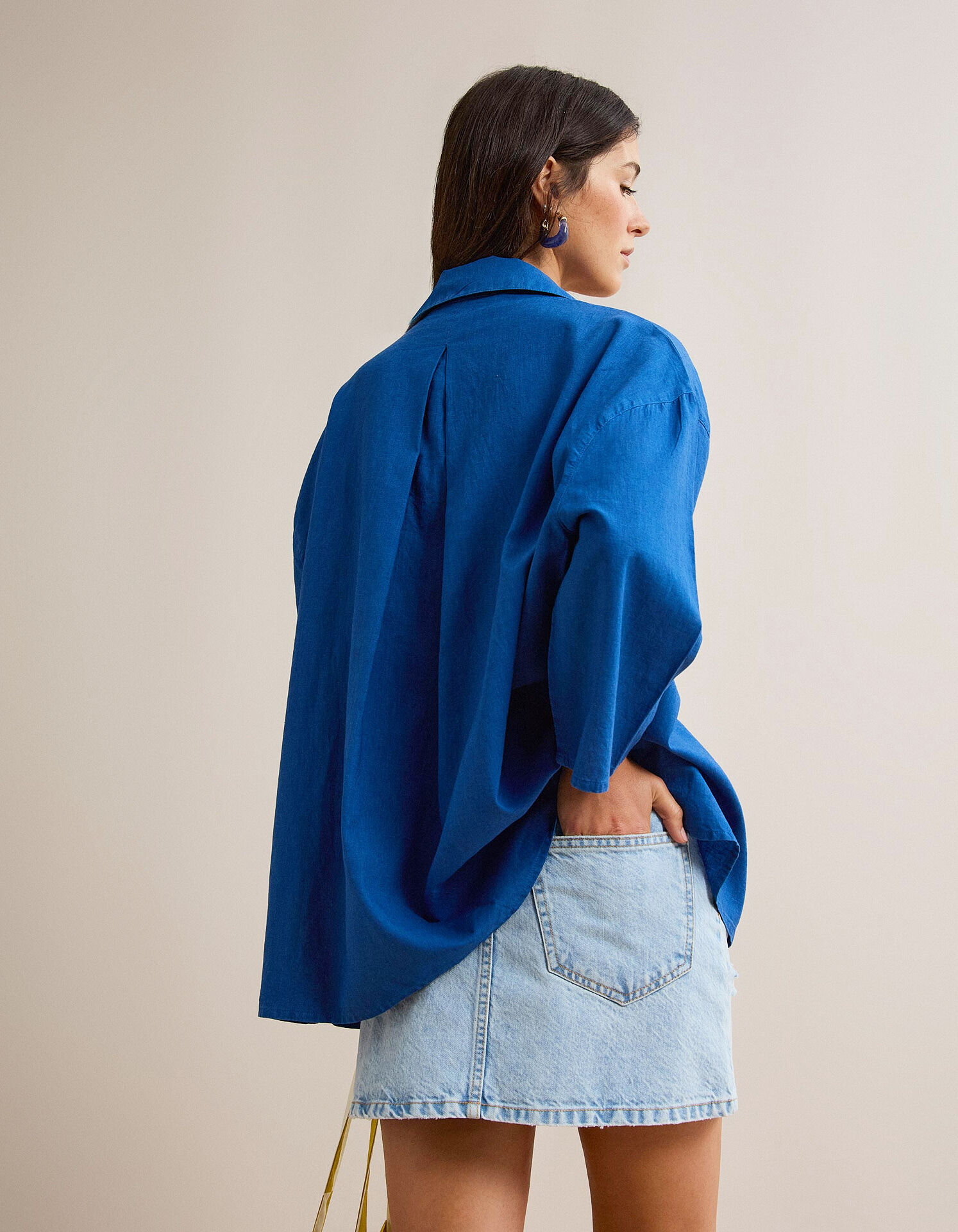 Comprar Online Mini Saia de Ganga, Mulher, Azul Claro