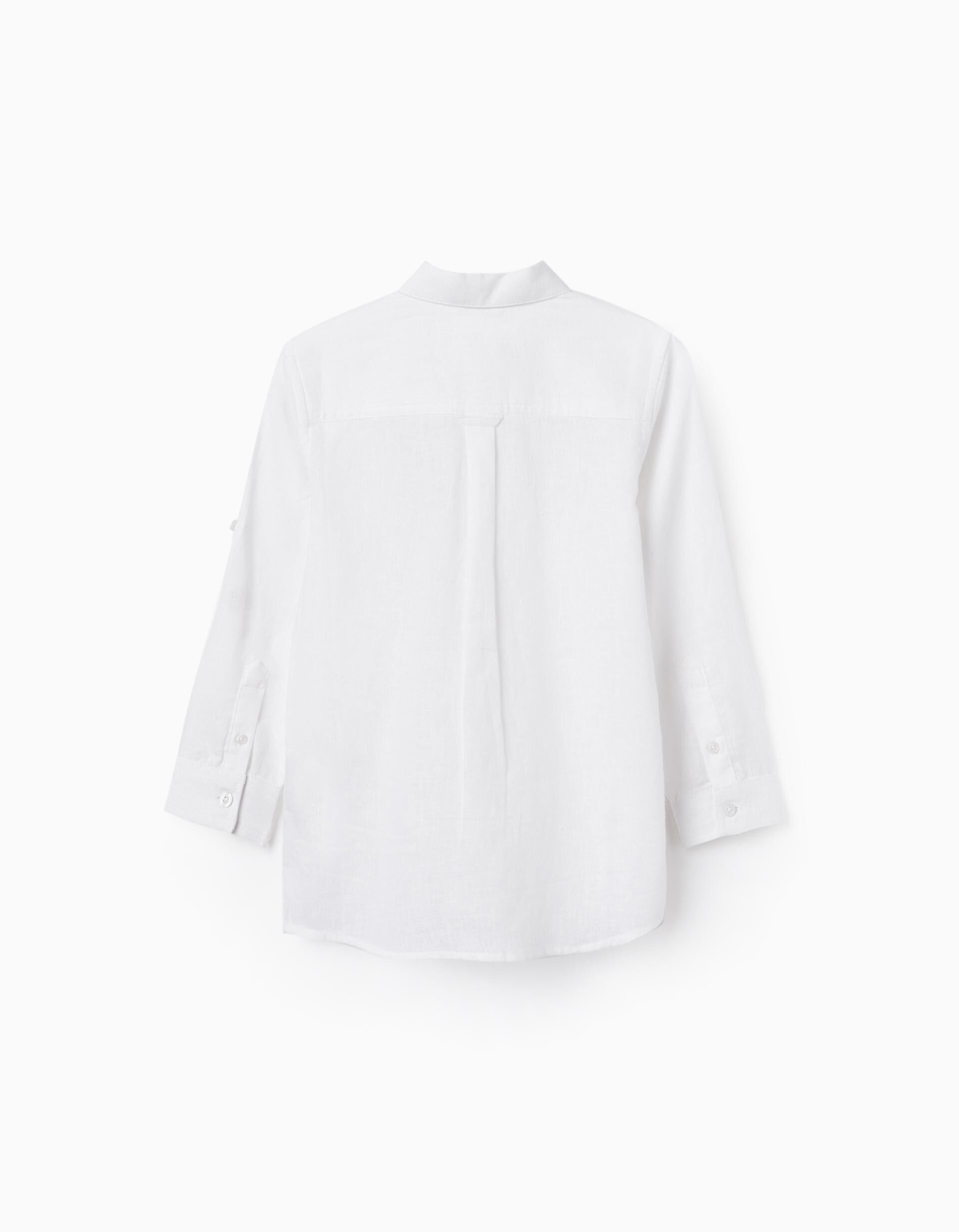 Comprar Online Camisa de Manga Comprida Cl&aacute;ssica para Menino, Branco