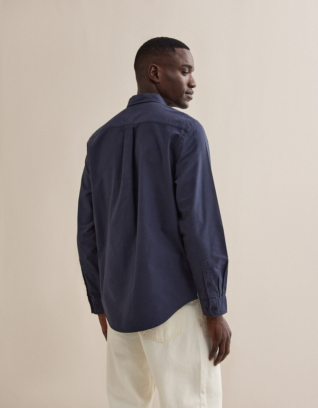 Camisa Oxford, Homem, Azul Escuro