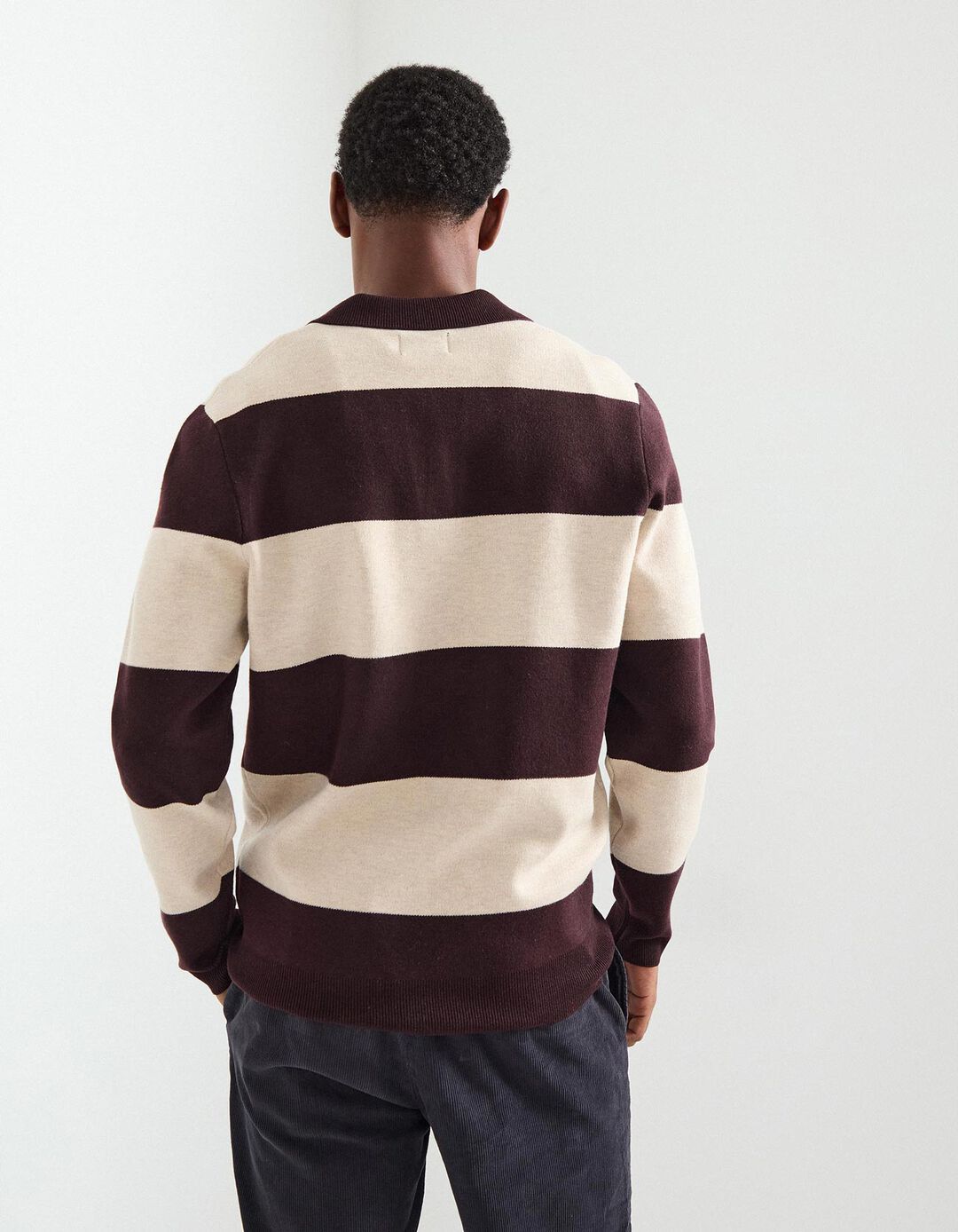 Polo de Malha, Homem, Castanho Escuro