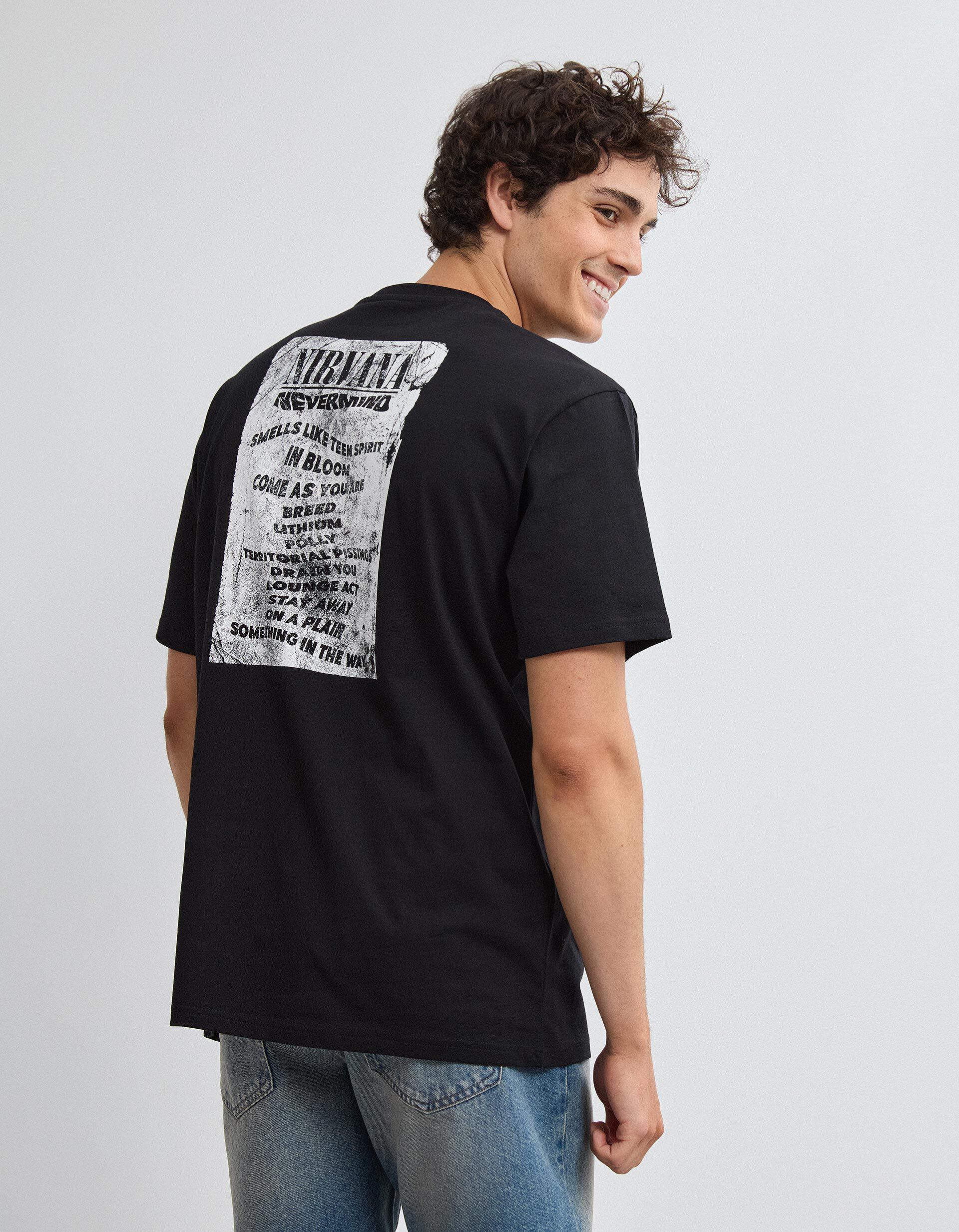 Comprar Online T-shirt Nirvana, Homem, Preto