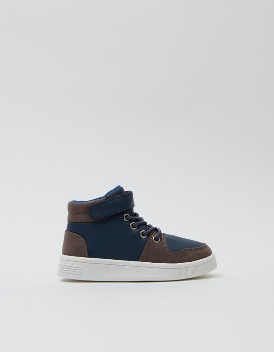 Trainers, Baby Boys, Blue/ Brown