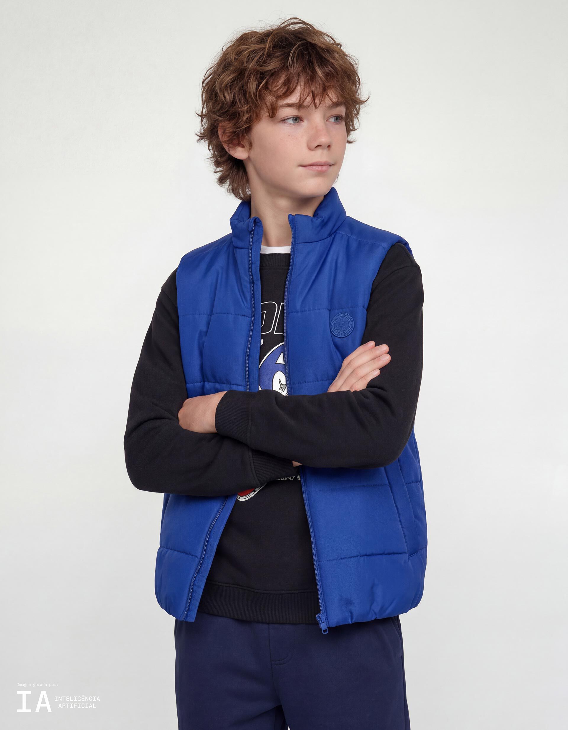 Colete, Menino, Azul