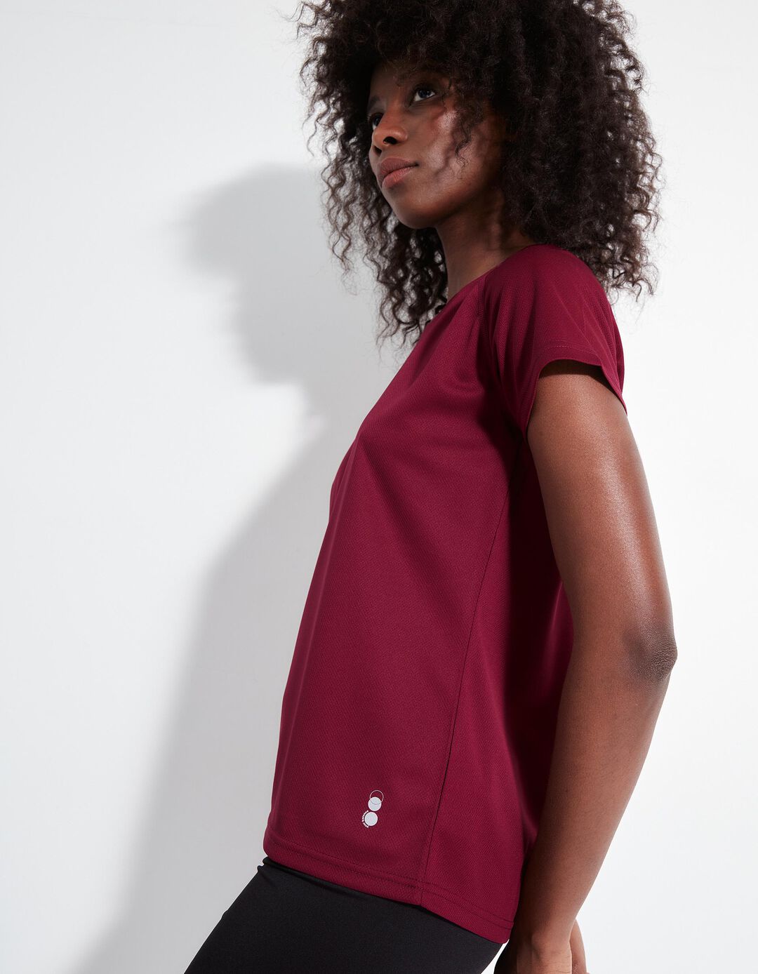 T-shirt de Desporto, Mulher, Vermelho Escuro