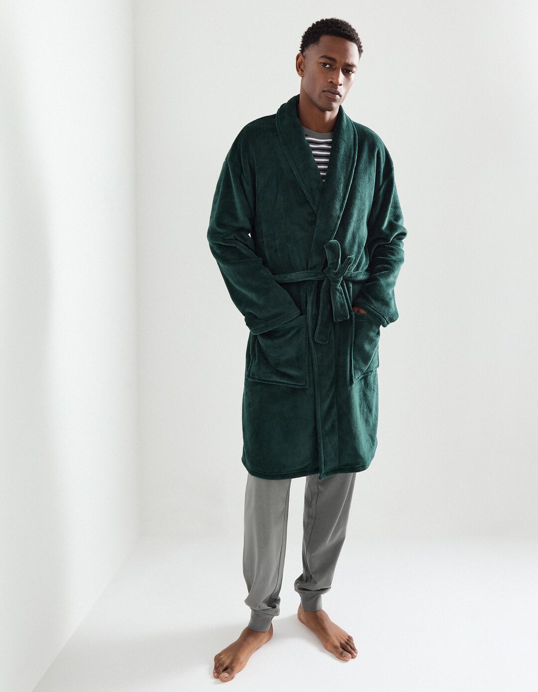 Robe, Homem, Verde Escuro