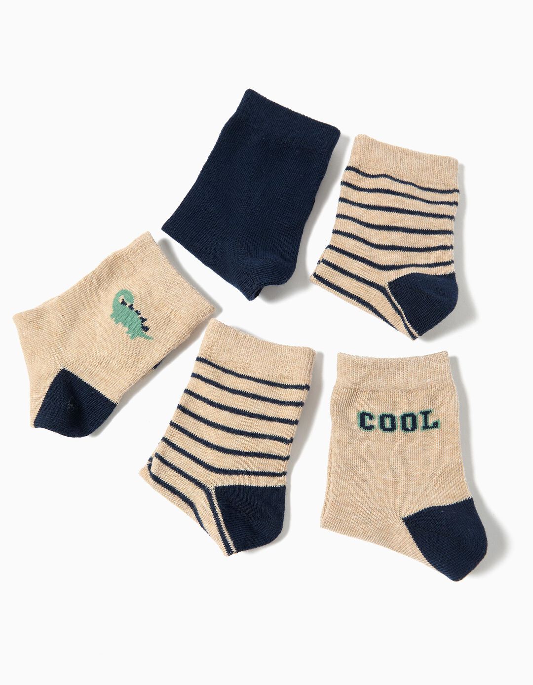 Pack 5 Pares de Meias, Menino, Multicolor