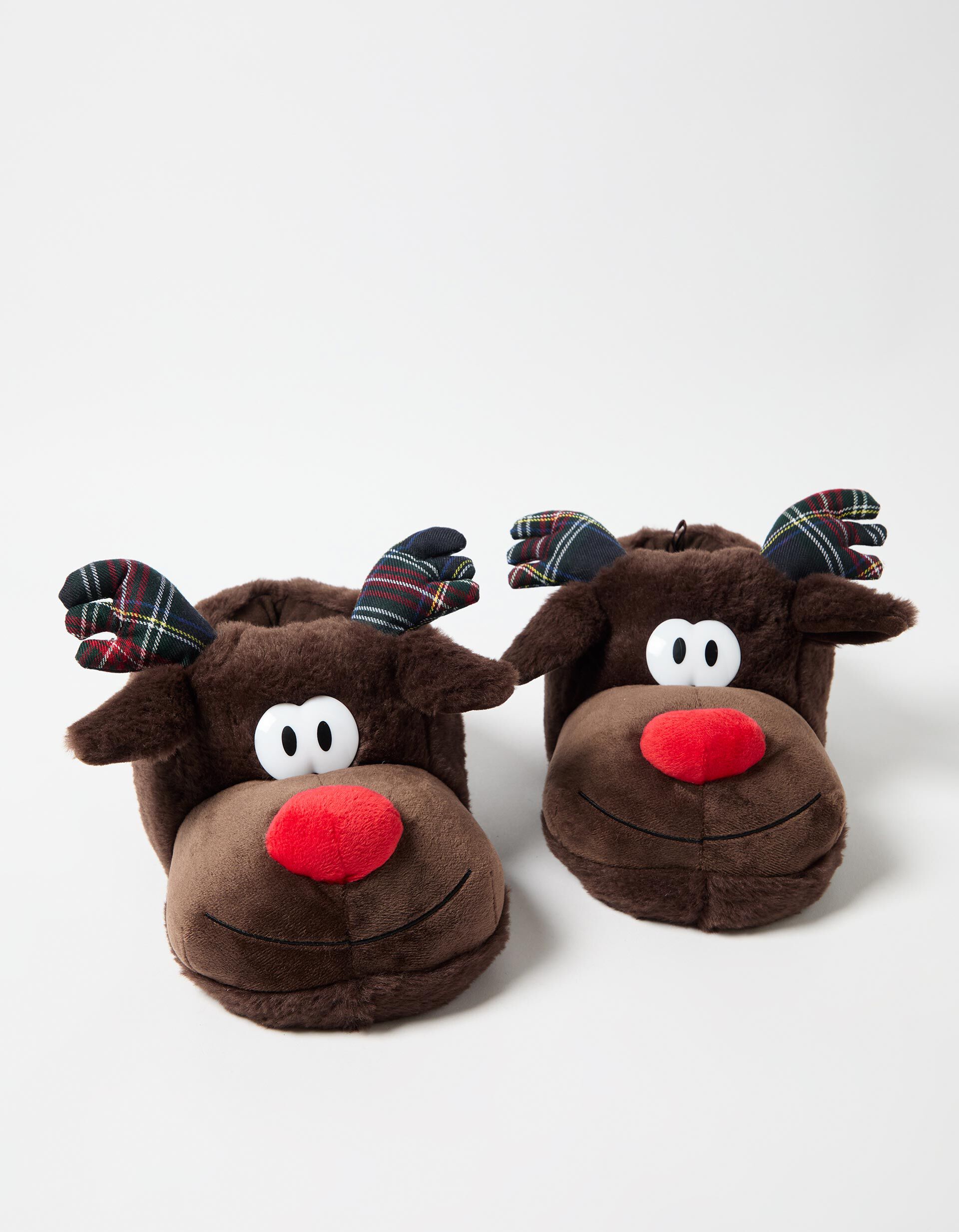 Comprar Online Pantufas de Natal, Homem, Castanho