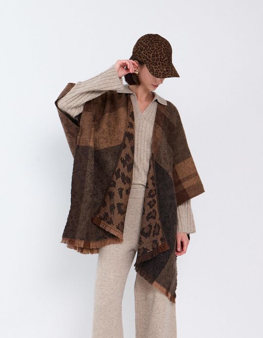 Comprar Online Poncho Revers&iacute;vel, Mulher, Bege