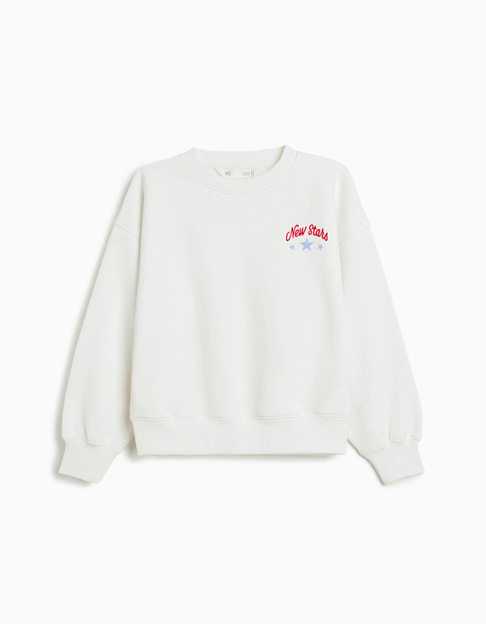 Comprar Online Sweatshirt, de Felpa Menina, Branco