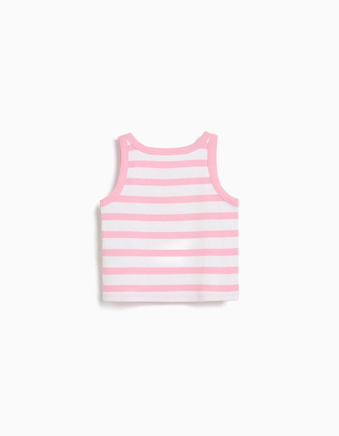 Tank Top de Riscas, Menina, Branco